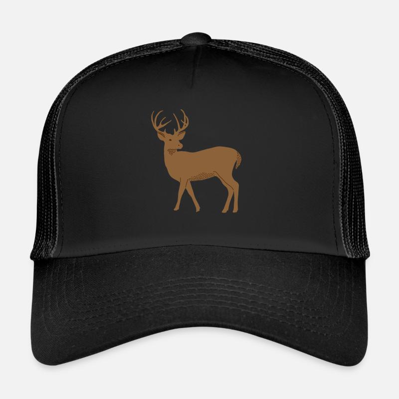 deer - Trucker Cap - black/black