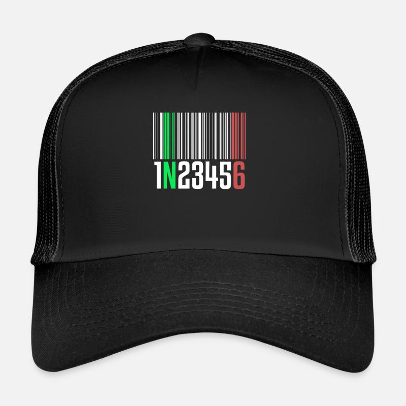 1N23456 Équipement de moto One Down Five Up Barcode Casquette trucker 