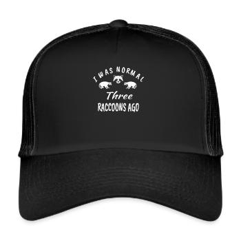 racoon - Trucker Cap - black/black - Front