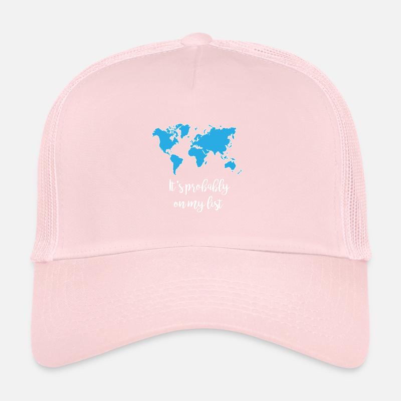 Weltreise Reise Globus Trucker Cap
