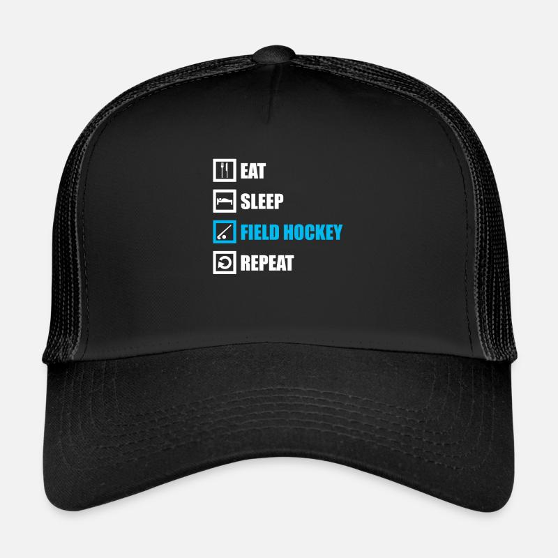 Feldhockey - Trucker Cap - Schwarz/Schwarz