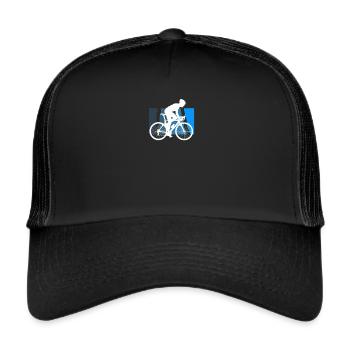 Fahrradfahren - Trucker Cap - Schwarz/Schwarz - Vorne