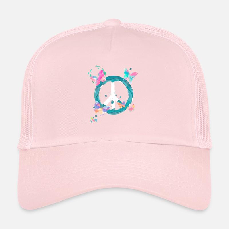 Peacezeichen Schmetterlinge Trucker Cap