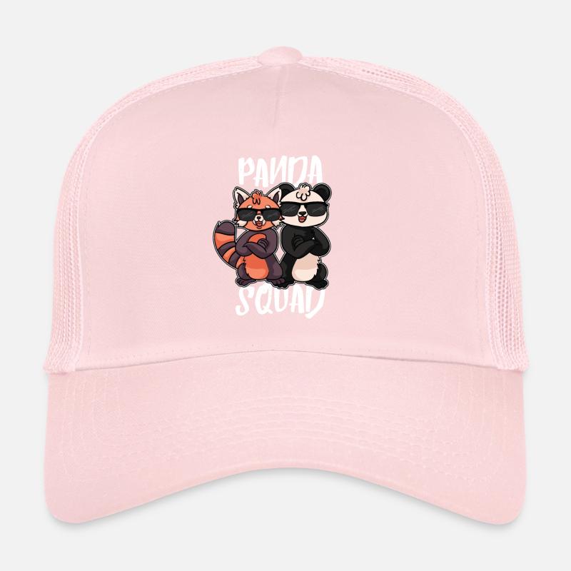 Red Little Panda Panda Bear Squad Gift Trucker Cap