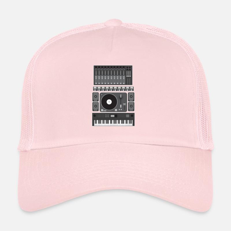 Synthesizer Old School Turntable Hip Hop Gift Trucker Cap