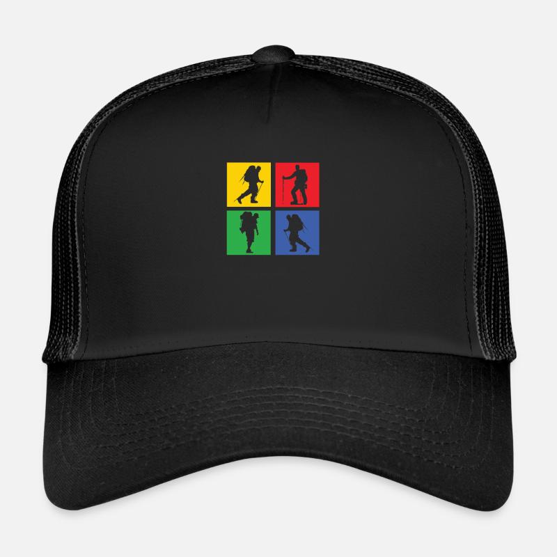 Wandern - Trucker Cap - Schwarz/Schwarz