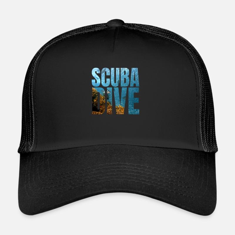 Idée cadeau vacances plongée plongée corail Casquette trucker 