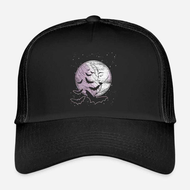 Fledermaus Nacht - Trucker Cap - Schwarz/Schwarz