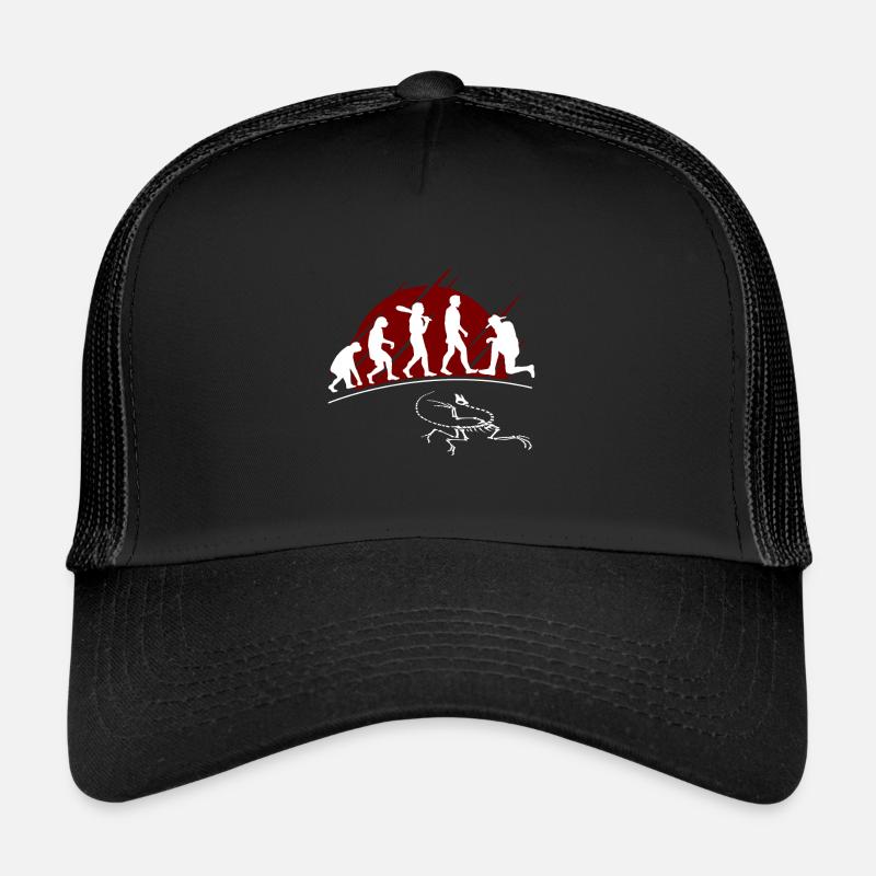 Evolution Archäologe - Trucker Cap - Schwarz/Schwarz