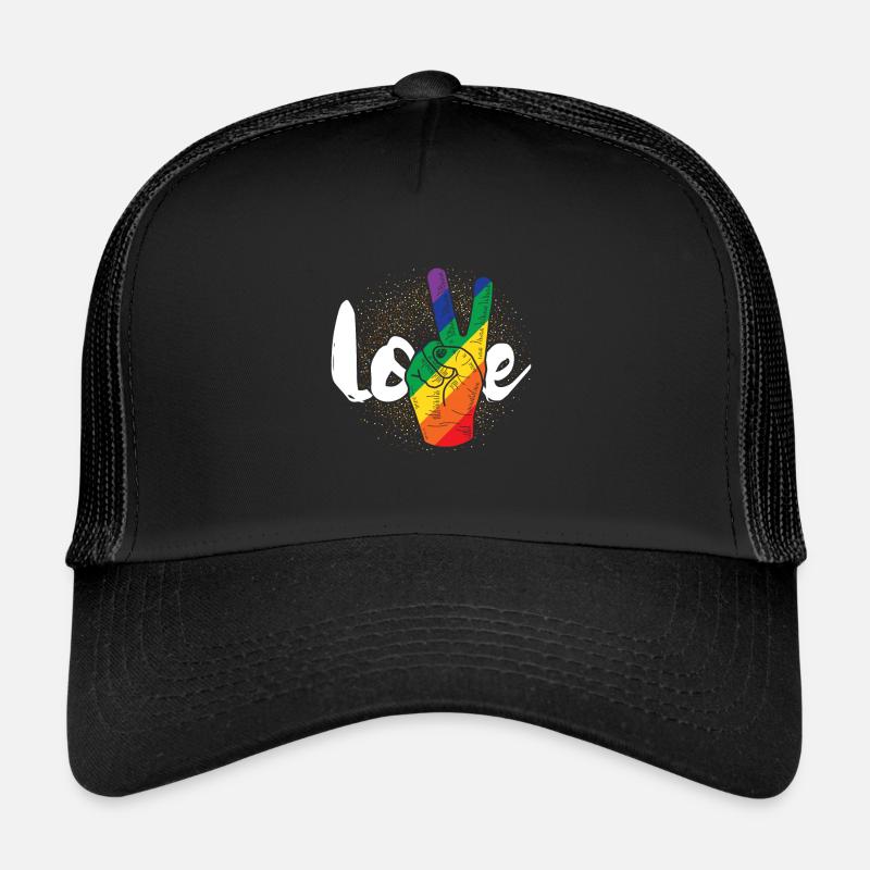 LGBT Liebe - Trucker Cap - Schwarz/Schwarz