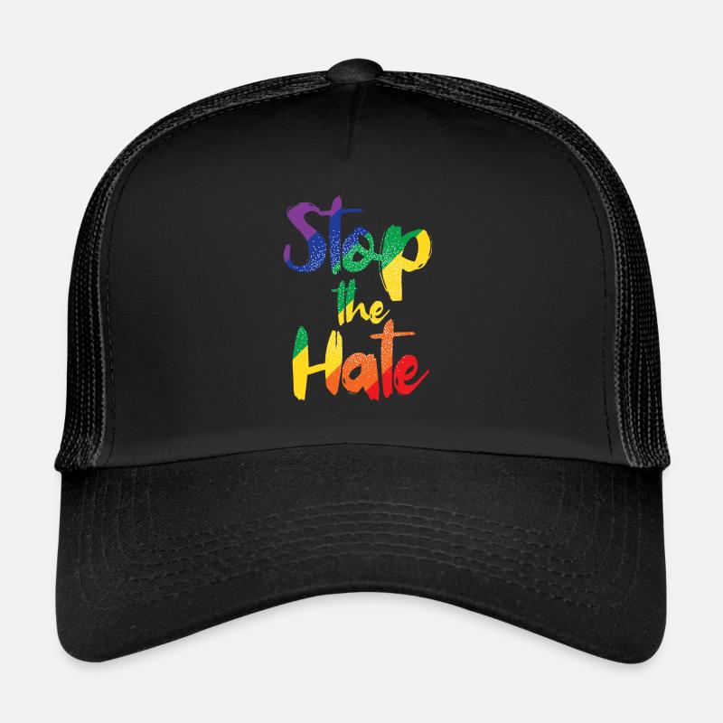 LGBT - Casquette trucker  - noir/noir