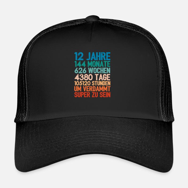 Cadeau d’anniversaire Pour 12 ans 12 ans Casquette trucker 