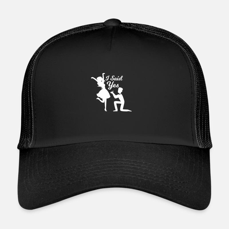Verlobung Verlobt Hochzeit Antrag Ring Trucker Cap