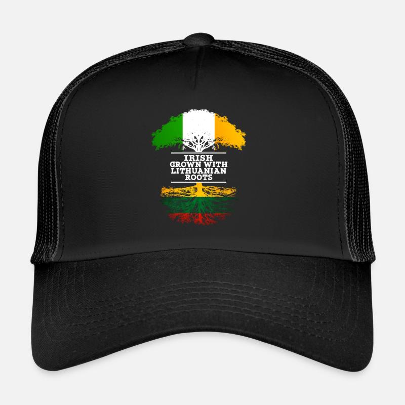 Irish Grown With Lithuanian Roots - Trucker Cap - black/black