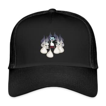Vampire surrounded by garlic - Trucker Cap - black/black - Front