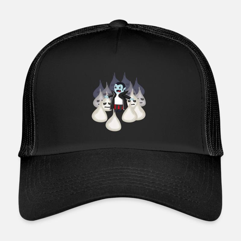 Vampire encerclé par l’ail Casquette trucker 