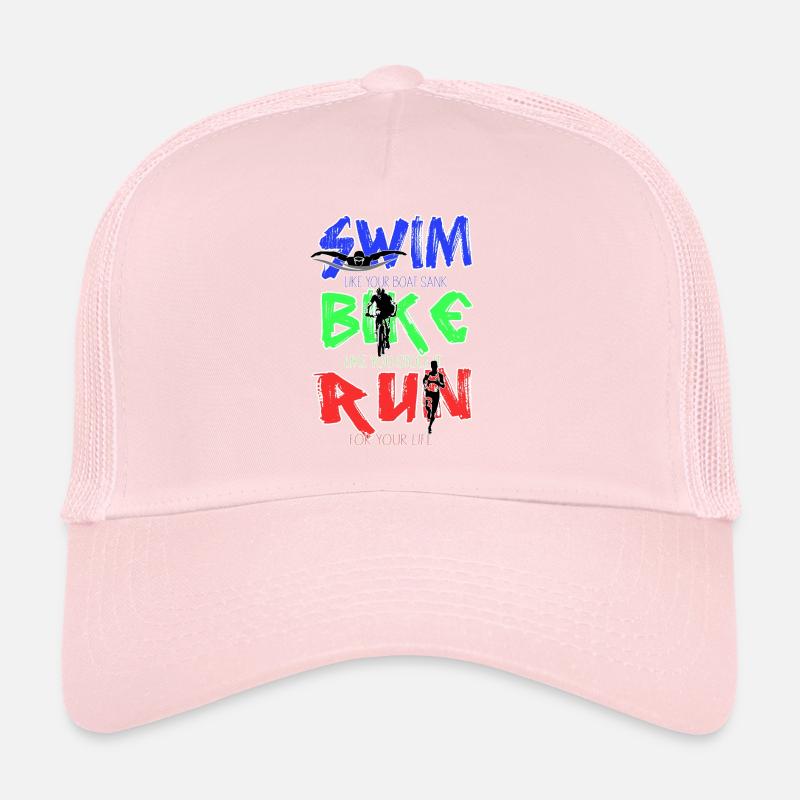 Drôle de triathlon natation course cyclisme Casquette trucker 