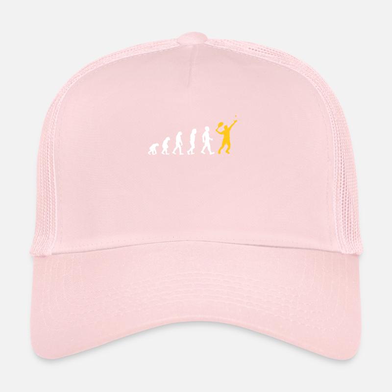 Evolution d'un homme des cavernes à un joueur de tennis Casquette trucker 