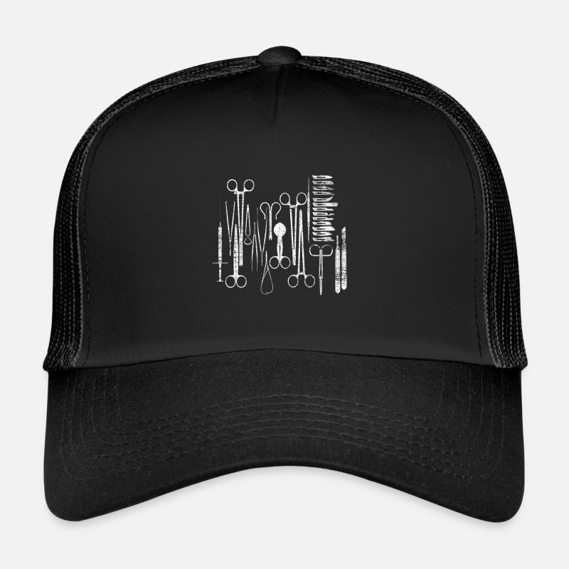 Chirurgie OP Besteck - Trucker Cap - Schwarz/Schwarz
