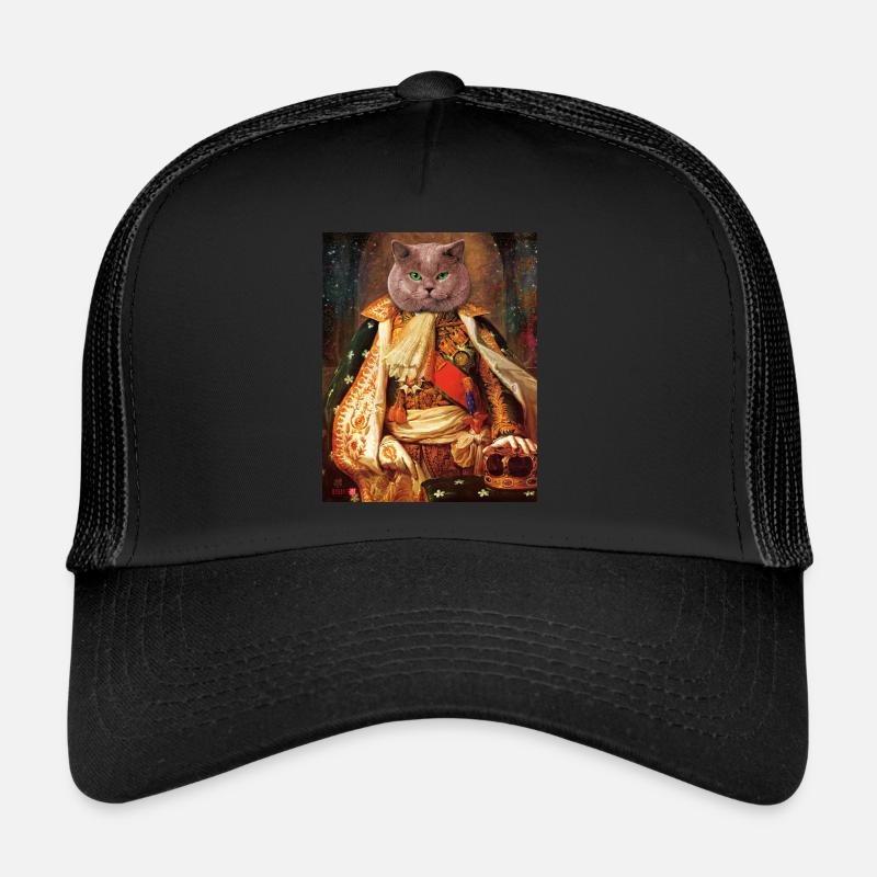 The cat is the King - Trucker Cap - black/black