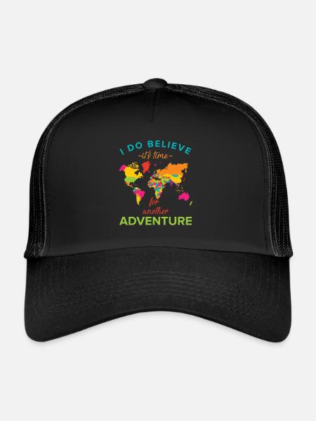 Voyage d'aventure - Casquette trucker  - noir/noir - Devant