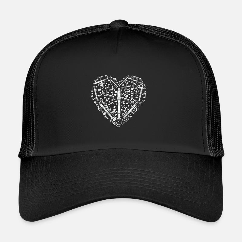 flûte - Casquette trucker  - noir/noir