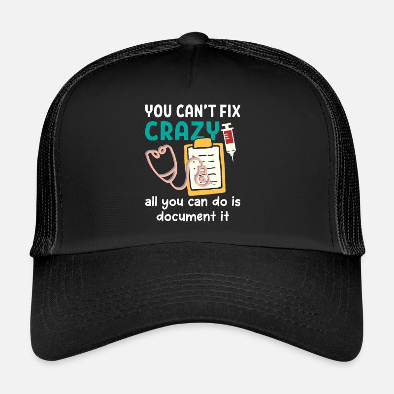 Nurse Tshirt Funny - Trucker Cap - black/black