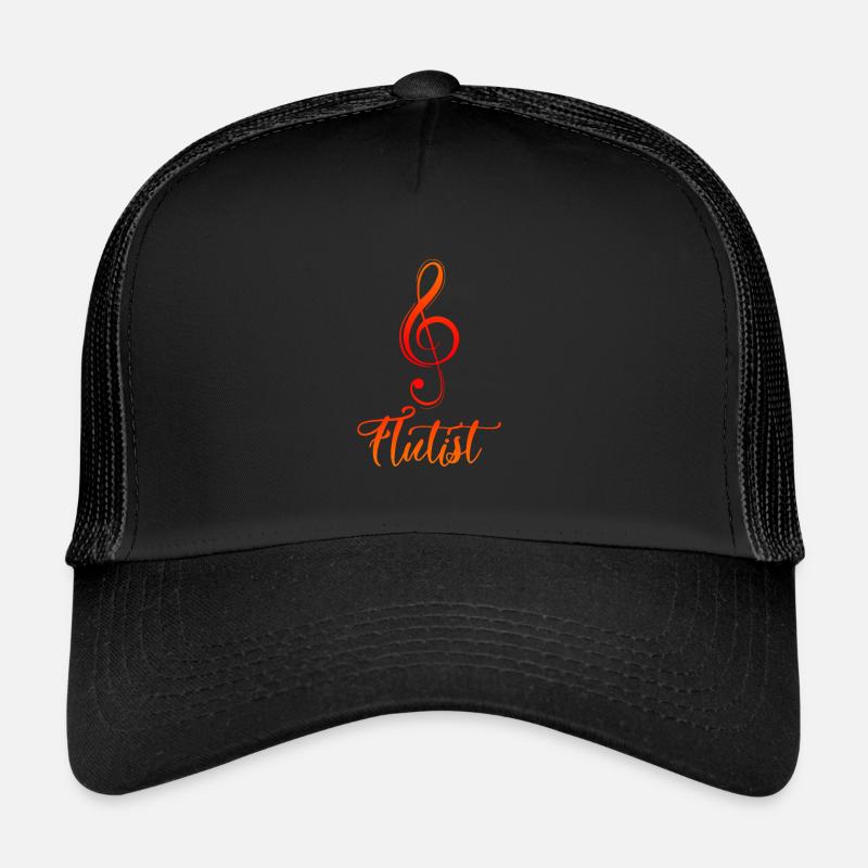 flûte - Casquette trucker  - noir/noir