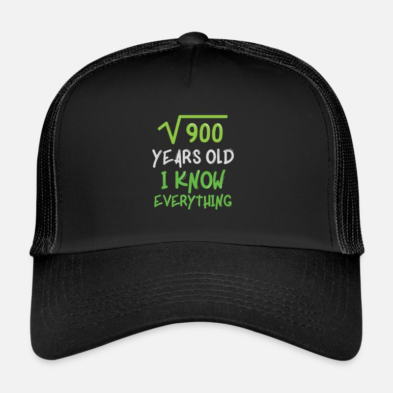 30. Geburtstag - Trucker Cap - Schwarz/Schwarz