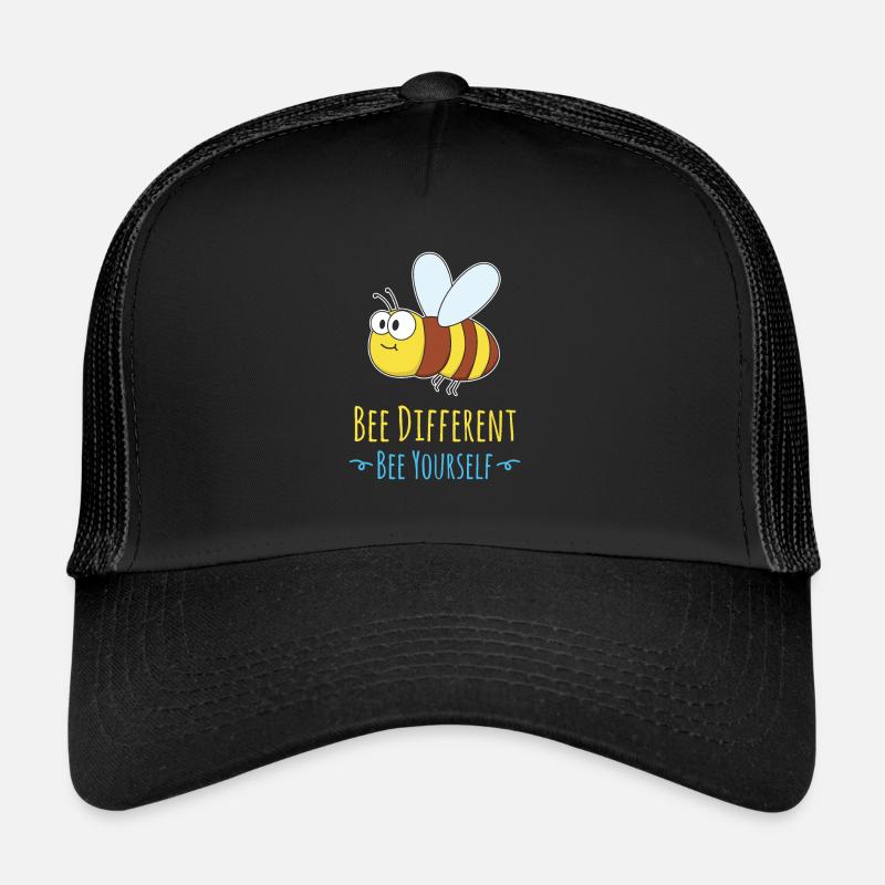 Bienen - Trucker Cap - Schwarz/Schwarz