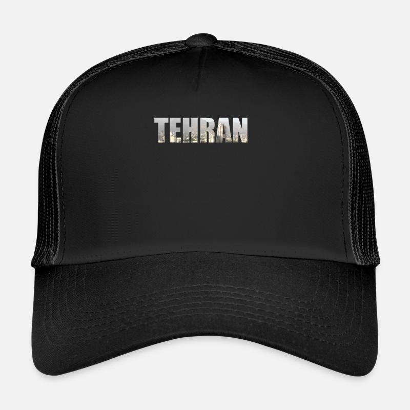 Teheran Iran Skyline - Trucker Cap - Schwarz/Schwarz
