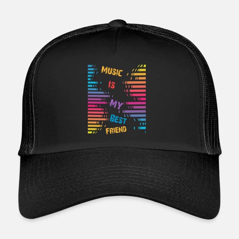Music - Trucker Cap - Schwarz/Schwarz