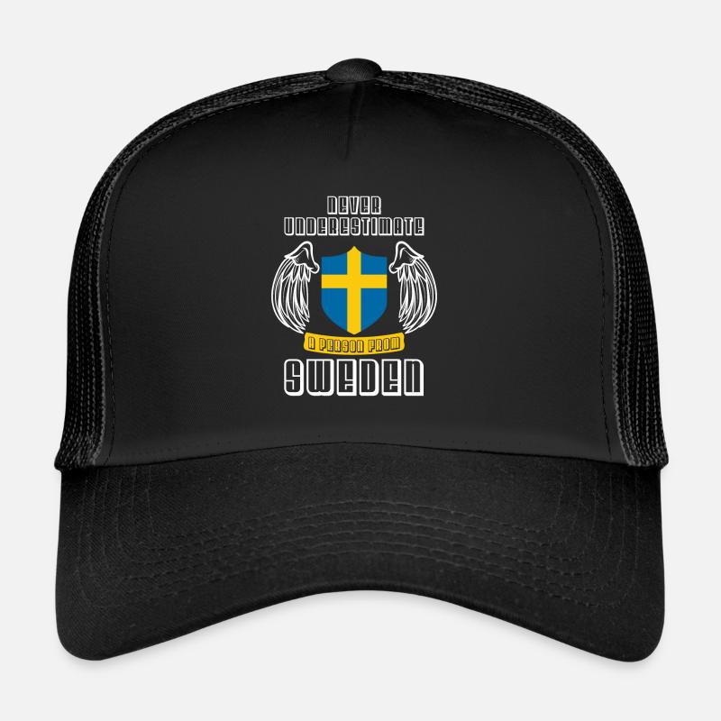 Suède - Casquette trucker  - noir/noir