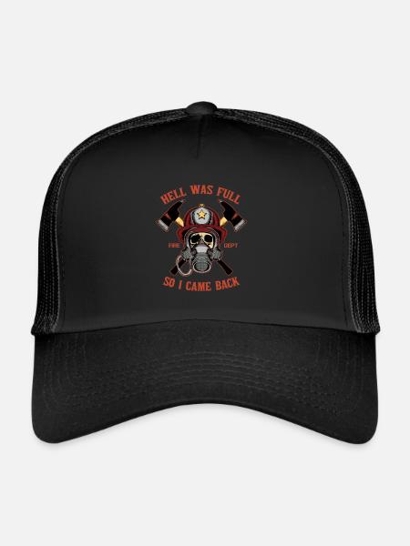 fire Department - Trucker Cap - black/black - Front