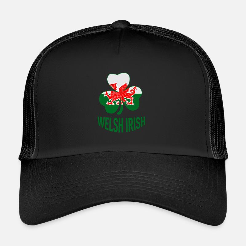 Wales Irland - Trucker Cap - Schwarz/Schwarz