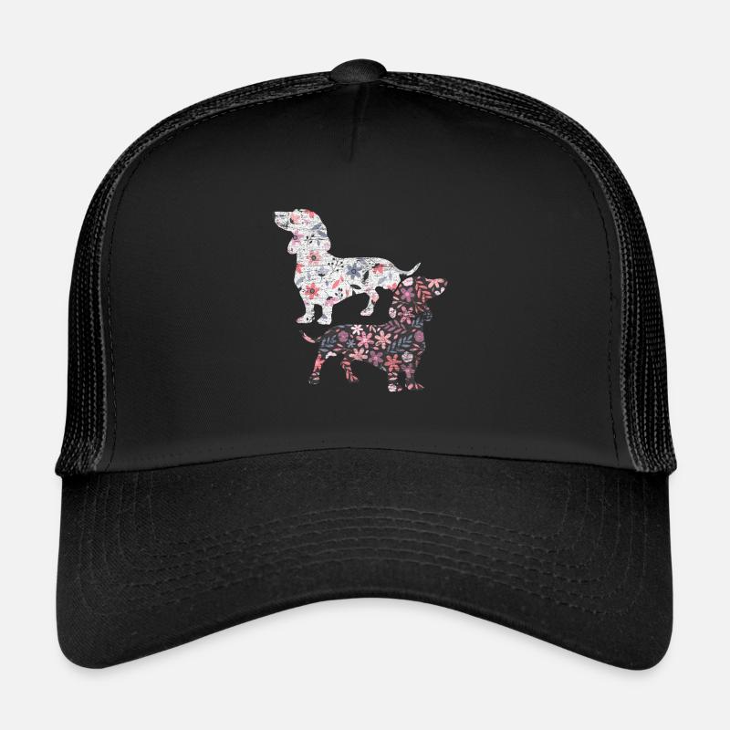 Teckel animal de compagnie - Casquette trucker - noir/noir