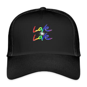 LGBTQ Love is Love is Love - Trucker Cap - black/black - Front