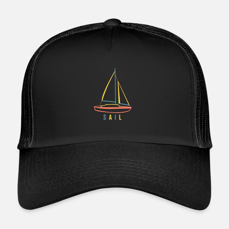 Sail boat - Trucker Cap - black/black
