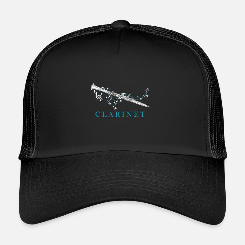 Instrument clarinette - Casquette trucker  - noir/noir