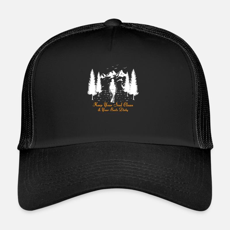 Wandern - Trucker Cap - Schwarz/Schwarz
