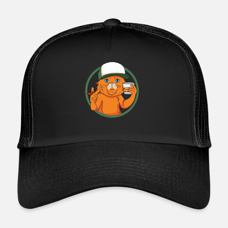 Malt Whiskey Alkohol Katze Kitten Scotch Geschenk Casquette trucker 