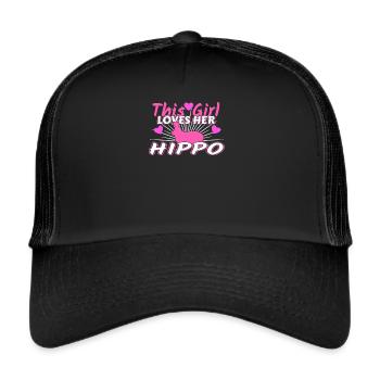 Nilpferd - Trucker Cap - Schwarz/Schwarz - Vorne