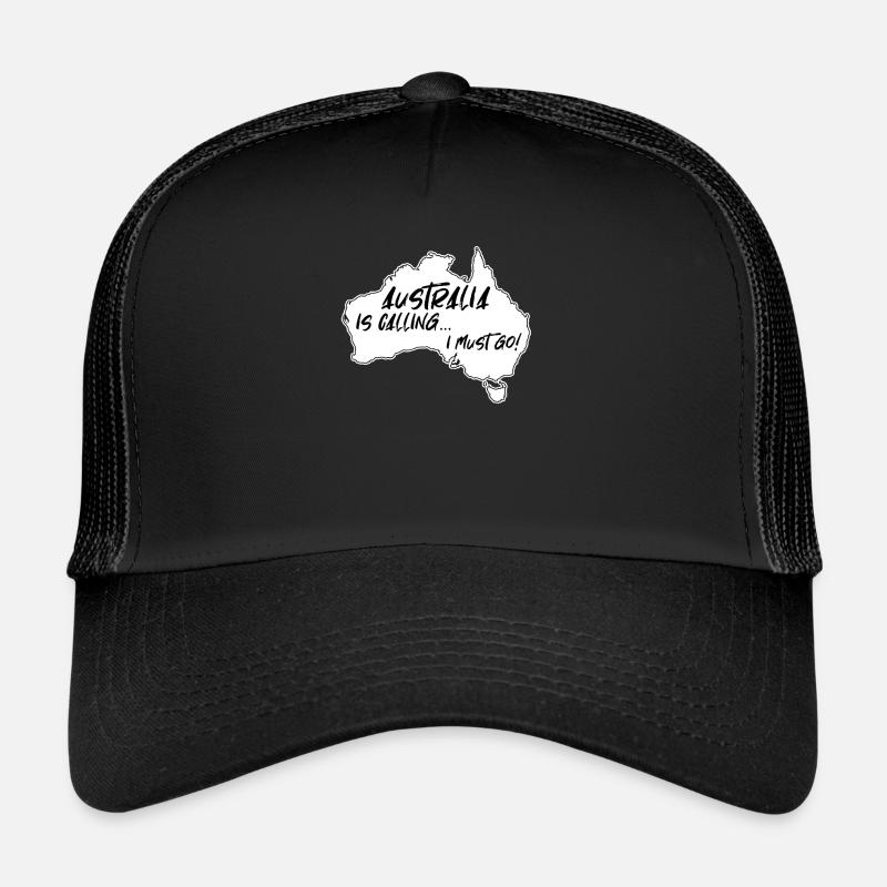 Australia Is Calling | Australien, Work and Travel - Casquette trucker - noir/noir