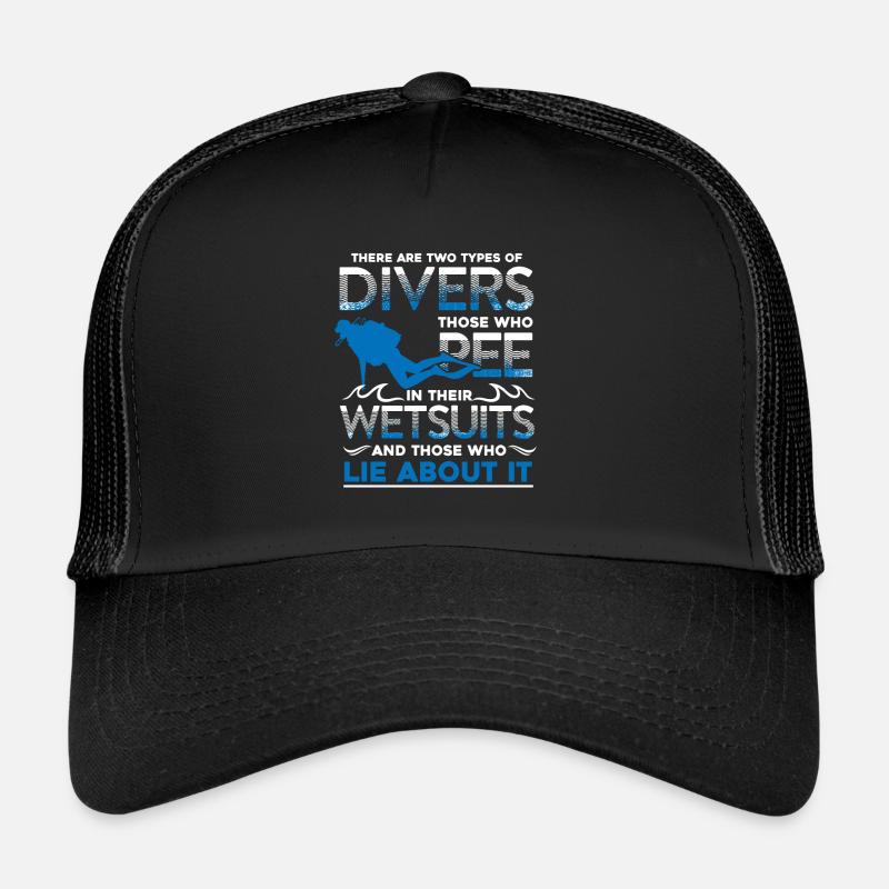 Tauchen Taucher - Trucker Cap - Schwarz/Schwarz
