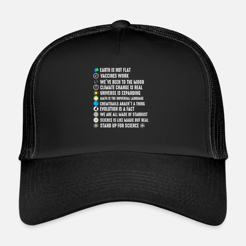 The Earth is not flat - For science - Trucker Cap - black/black