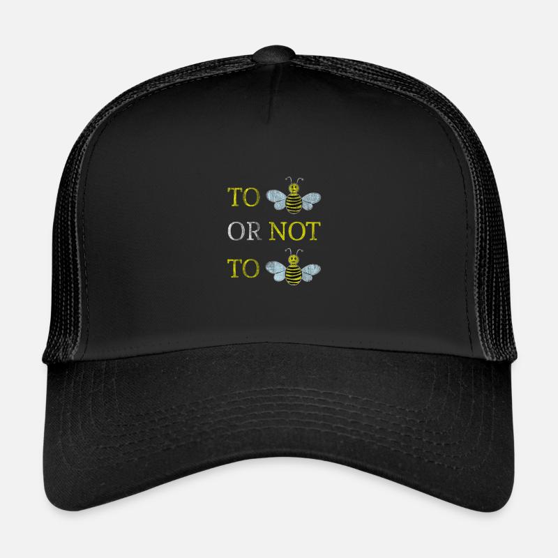 Biene - Trucker Cap - Schwarz/Schwarz