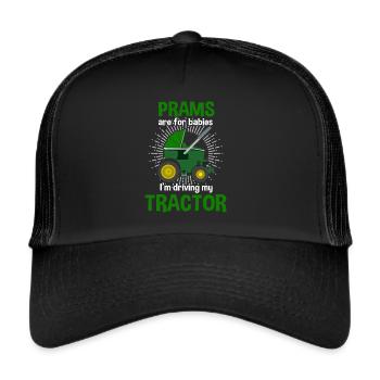 Tracteur comme poussette - Casquette trucker  - noir/noir - Devant