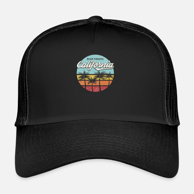 California Beach - Trucker Cap - Schwarz/Schwarz