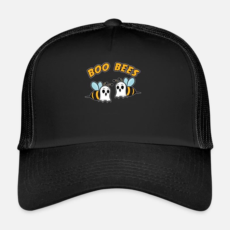 Halloween Ghost Boo Bees Bees Spooky Cool Gift - Trucker Cap - black/black
