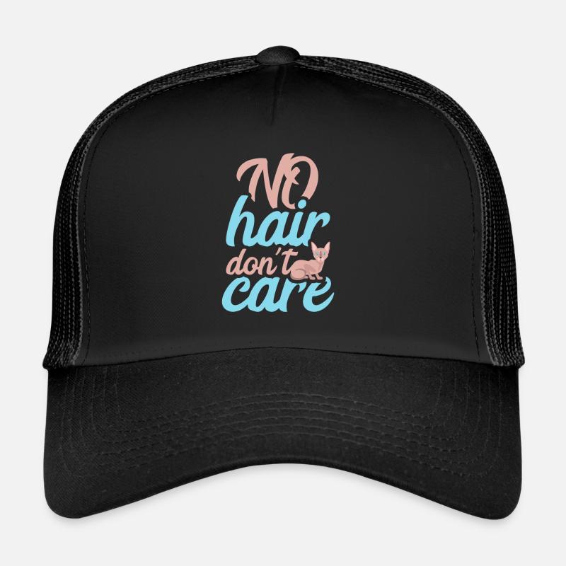 NO HAIR DONT CARE SPHINX CAT Trucker Cap